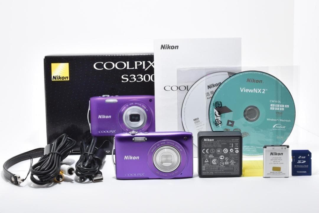 【お値下げ歓迎・美品】　ニコン　Nikon COOLPIX S3300 パープル
