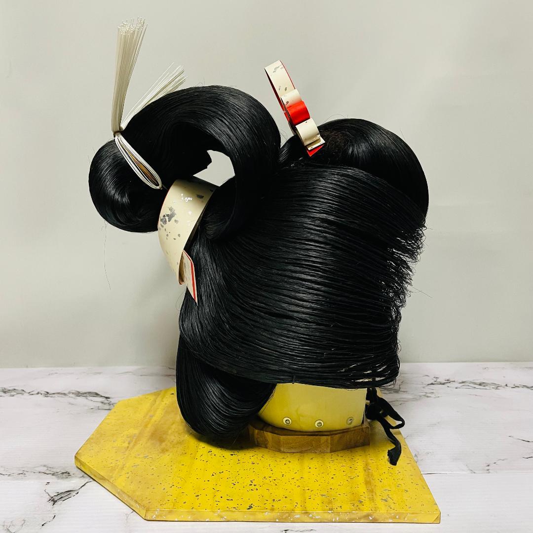 【希少】岡守かつら 日本髪 「岡守 9 中」 付属品一式　箱付き