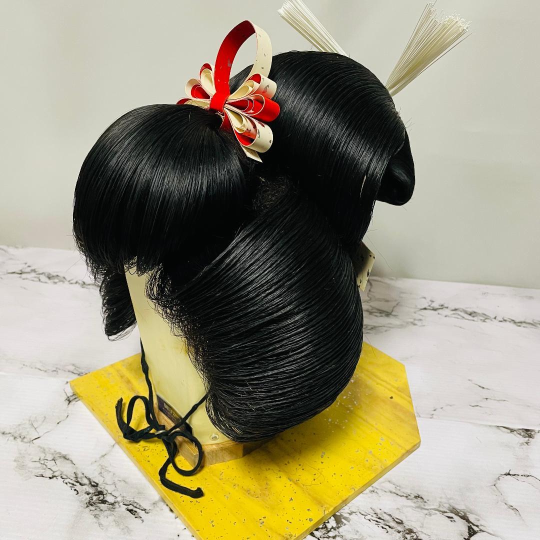 【希少】岡守かつら 日本髪 「岡守 9 中」 付属品一式　箱付き