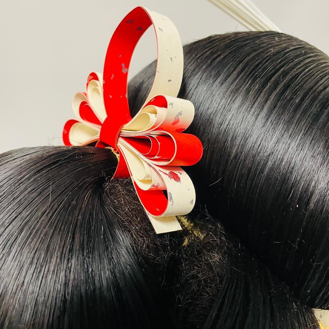 【希少】岡守かつら 日本髪 「岡守 9 中」 付属品一式　箱付き