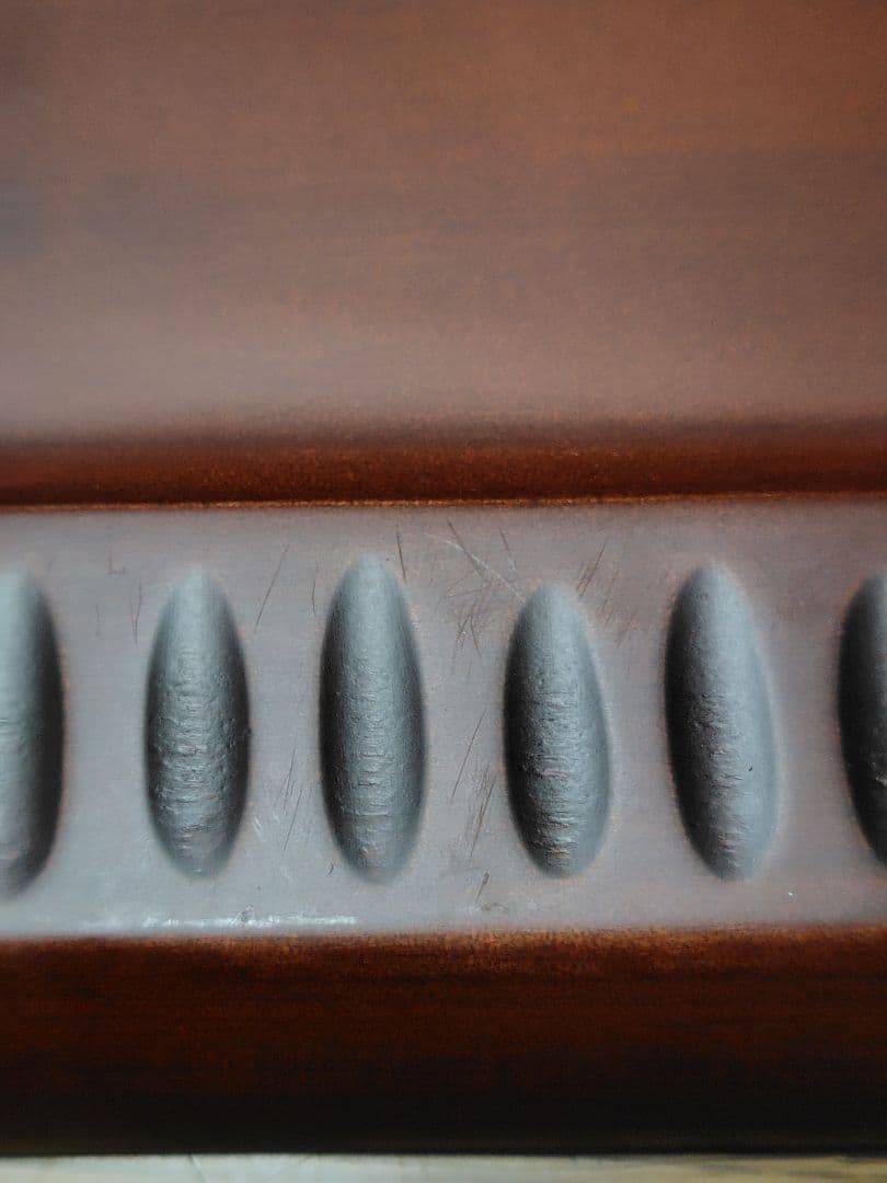 軽井沢彫　木製桜彫刻トレイ　縁彫