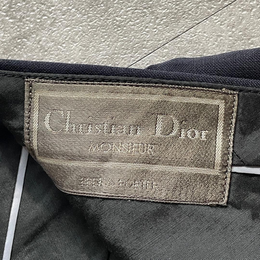 90s Dior モヘアレーヨン混 ブラックスラックス【W33】