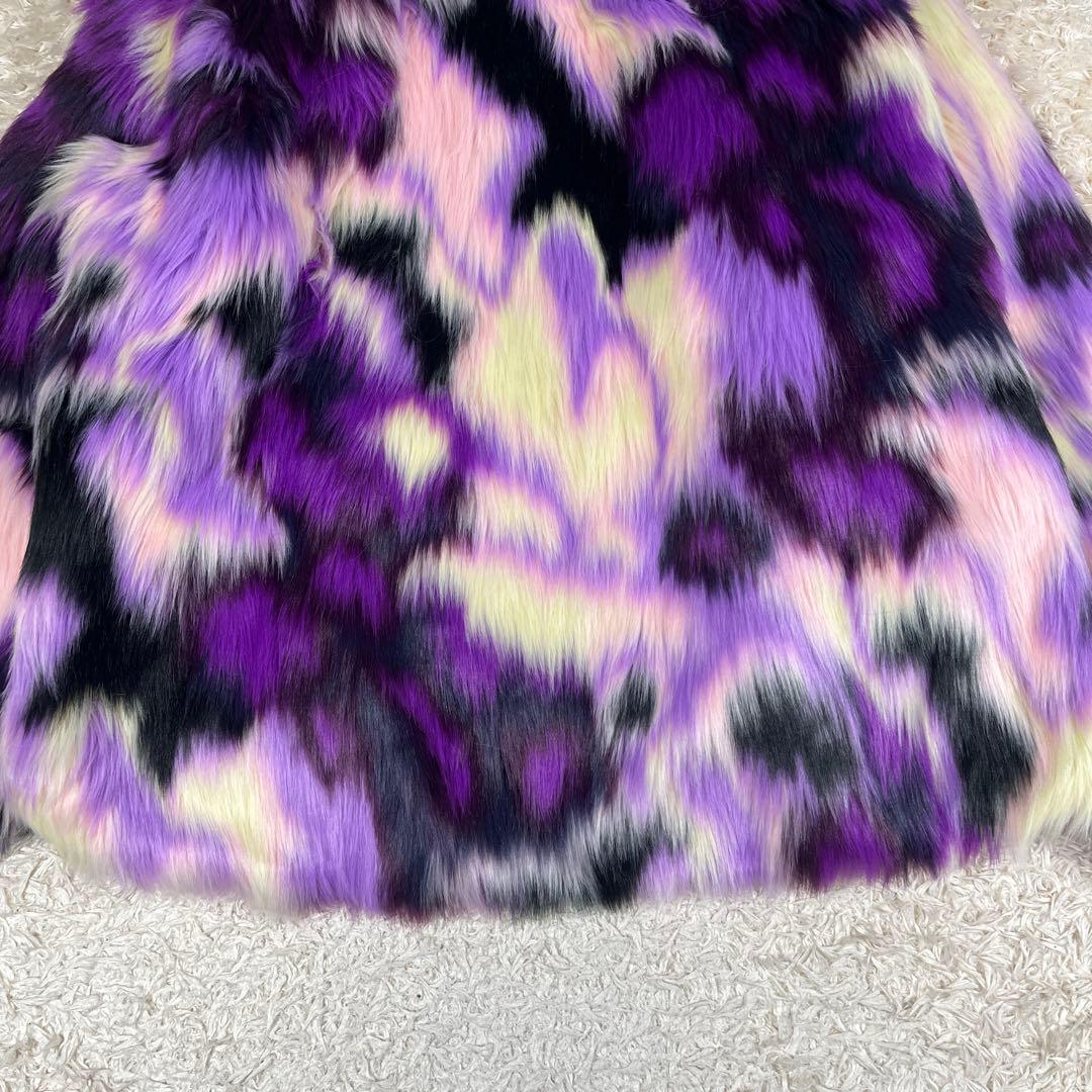 UGG アグ マルチカラー フェイクファーコート ジャケット XS/Sサイズ