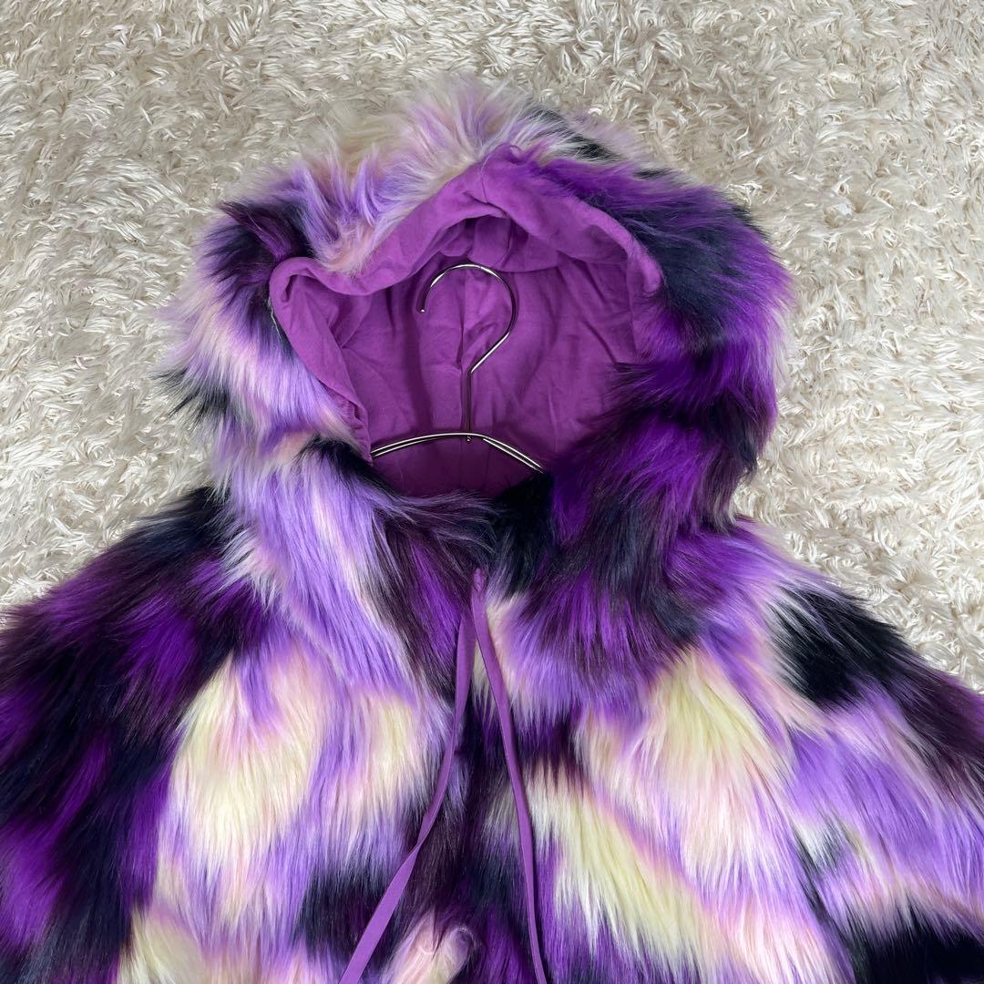 UGG アグ マルチカラー フェイクファーコート ジャケット XS/Sサイズ