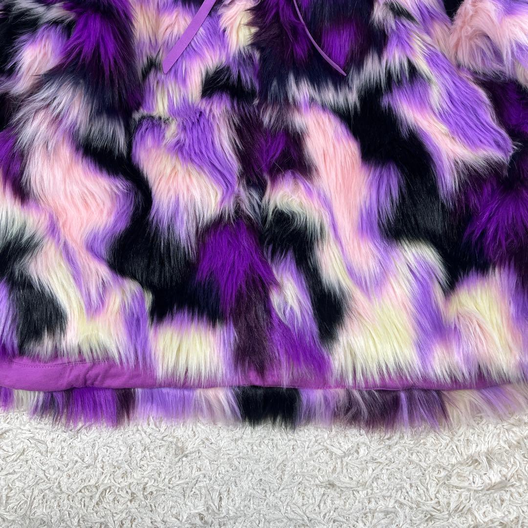 UGG アグ マルチカラー フェイクファーコート ジャケット XS/Sサイズ