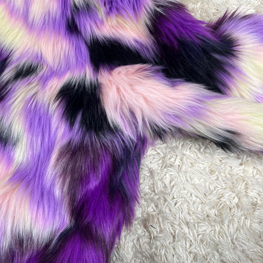 UGG アグ マルチカラー フェイクファーコート ジャケット XS/Sサイズ