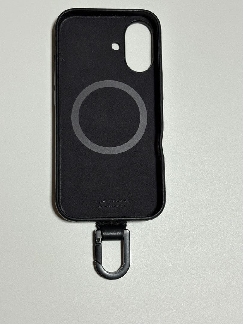 objcts.io iphone16レザーケース ストラップ一体型カードケース