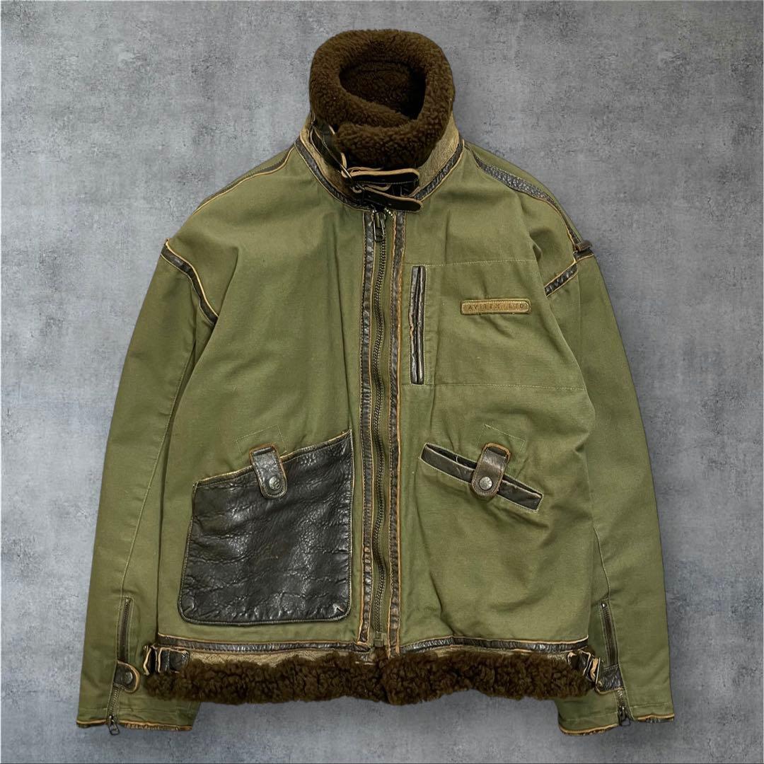 アヴィレックス B-3 フライトジャケット 大戦 カーキ レザー キルティング
