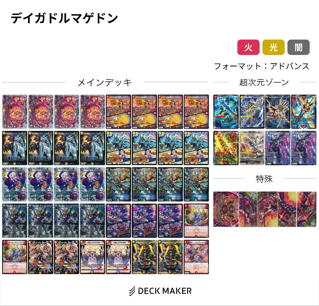 デイガルドルフ　デイガドルマゲドン　デッキ　引退品　ガチ構築