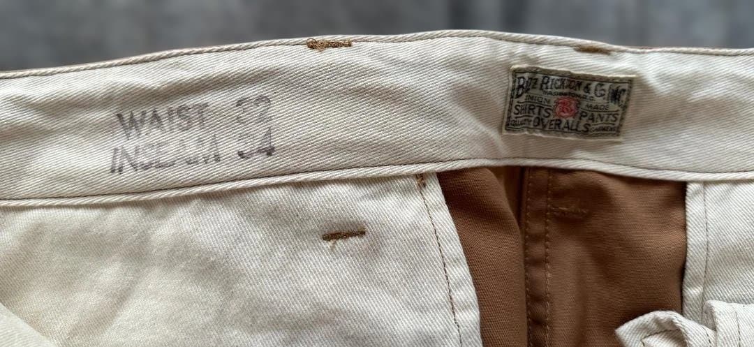 ジャンキースタイル別注バズリクソンズ　オリジナルスペックチノ　W32