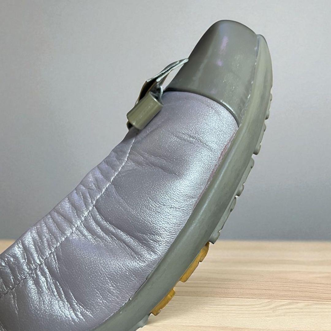 美品 pedaia アシックス エナメル レザー バレエシューズ 23.5