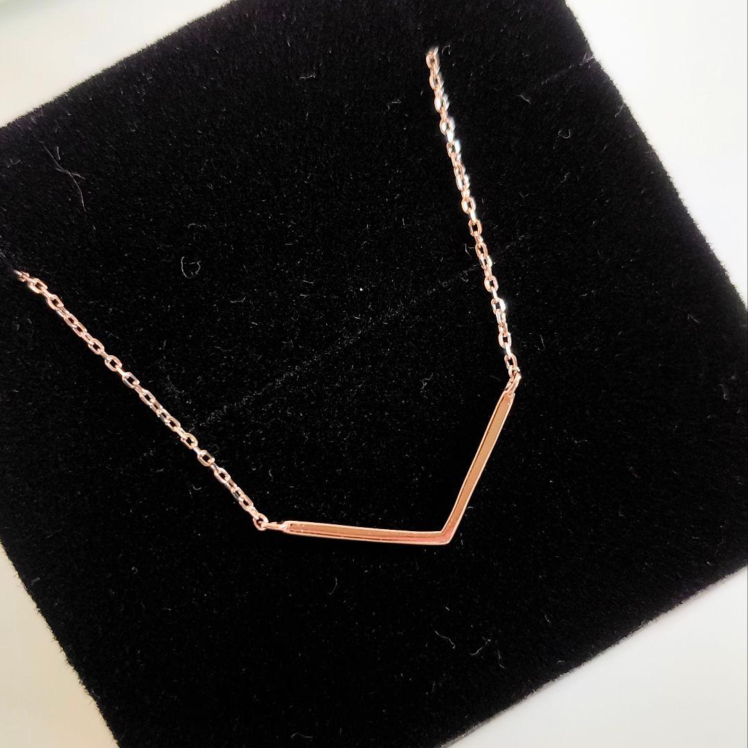 jouete　K10 WG　V　ライン　モダン　ベーシックシンプル　ネックレス