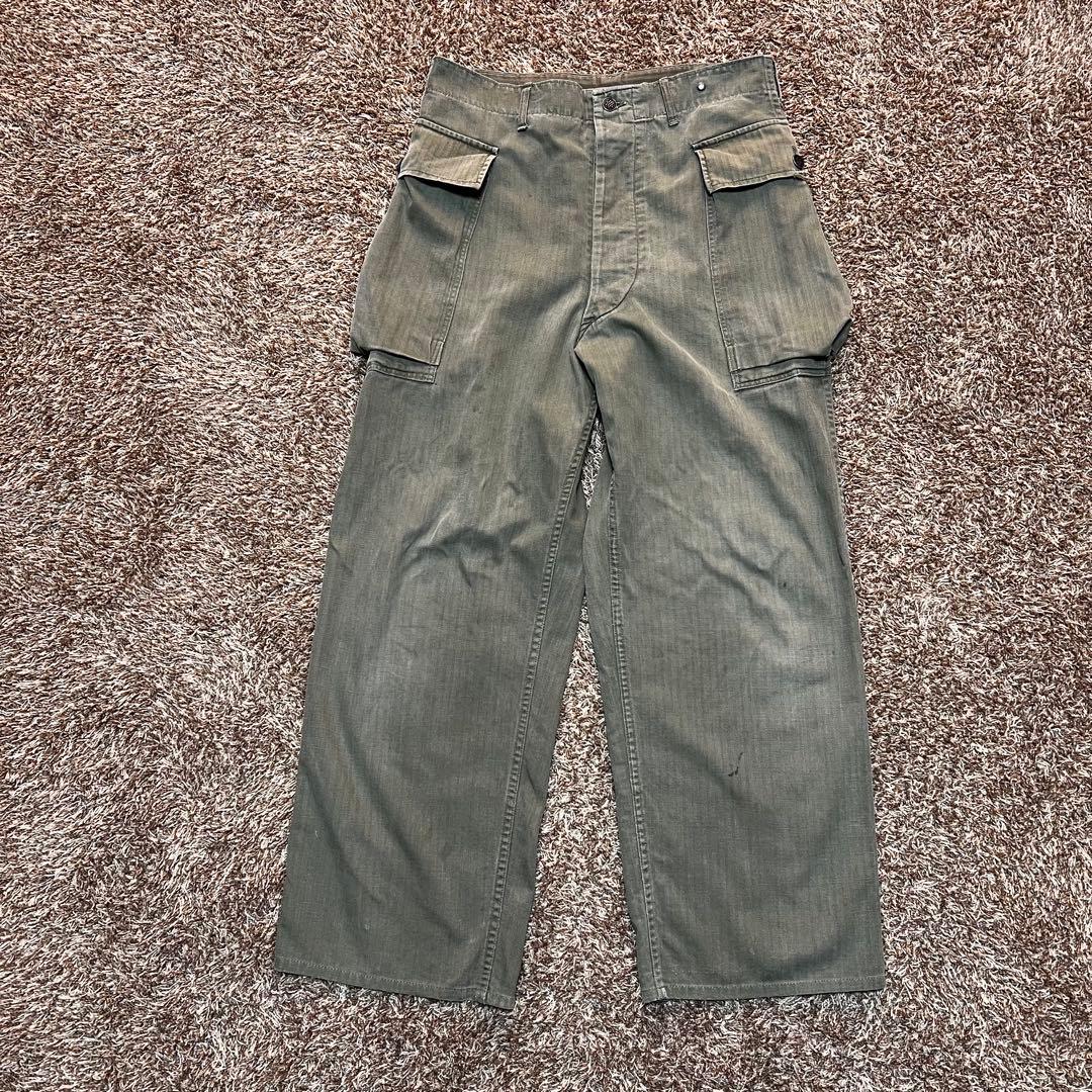 40S US ARMY 実物 M-43 HBT 2ポケット 13スター ボタン