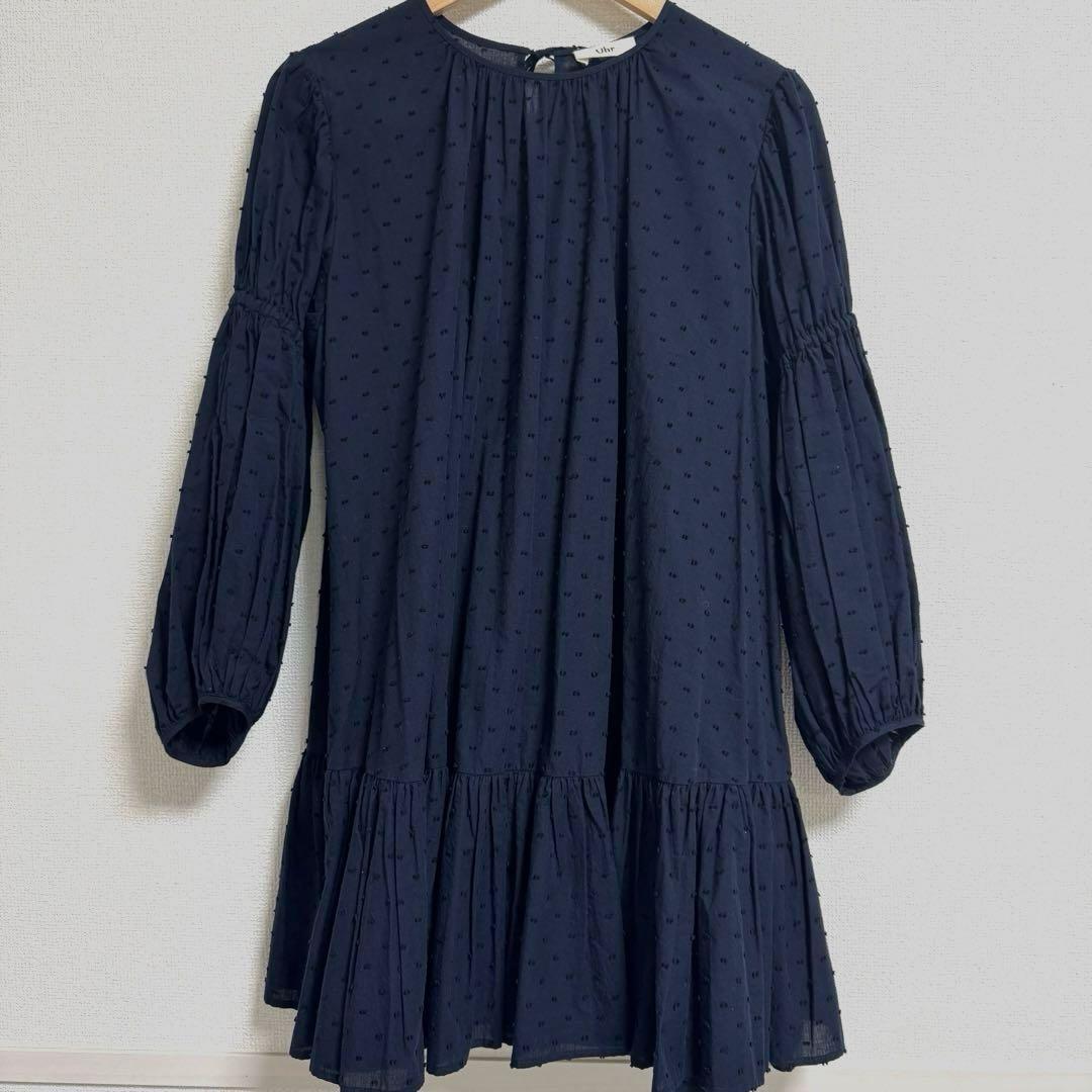 Uhr ウーア　ドットボリュームチュニック　ミニワンピース