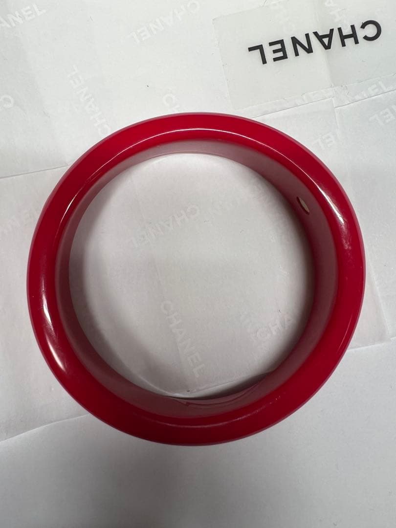 CHANEL シャネル レッド バンクル マルチカラーロゴ 刻印:08C