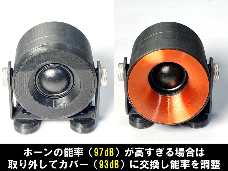 アドオン■高能率97dBホーンツイーター2個セット■ブラック/ブロンズGHK02
