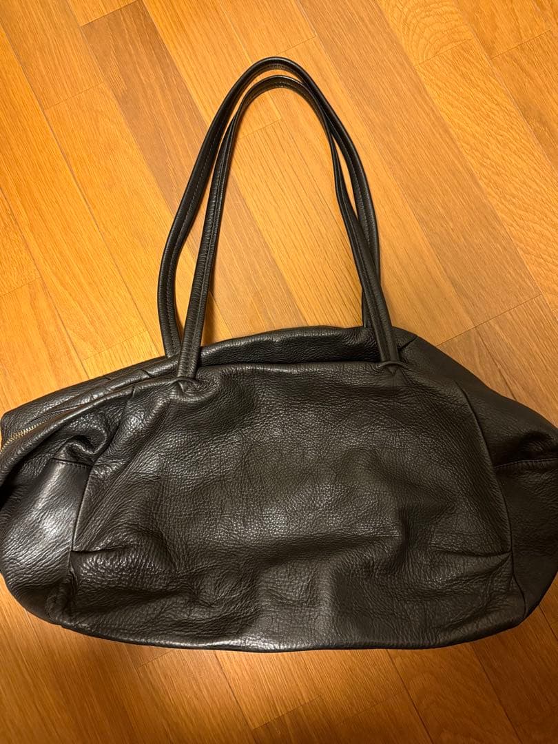 MR.OLIVE ウォータープルーフ ウォッシャブルレザードレープボストンバッグ