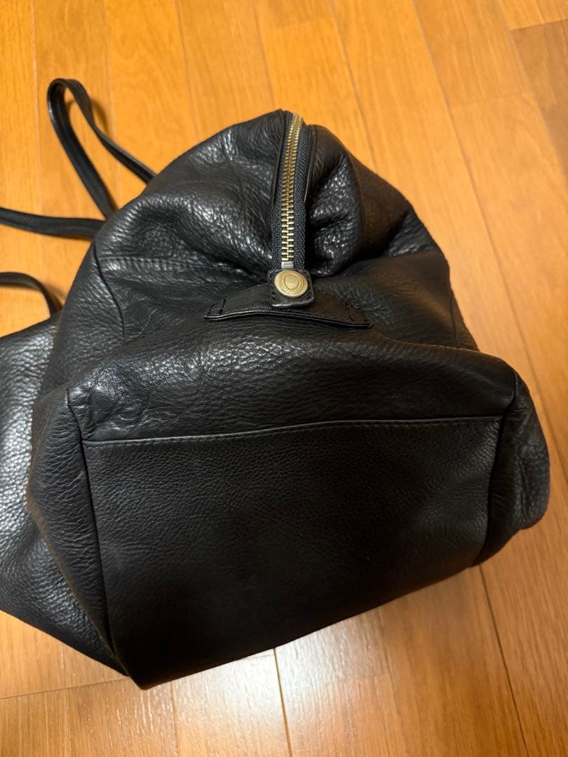 MR.OLIVE ウォータープルーフ ウォッシャブルレザードレープボストンバッグ