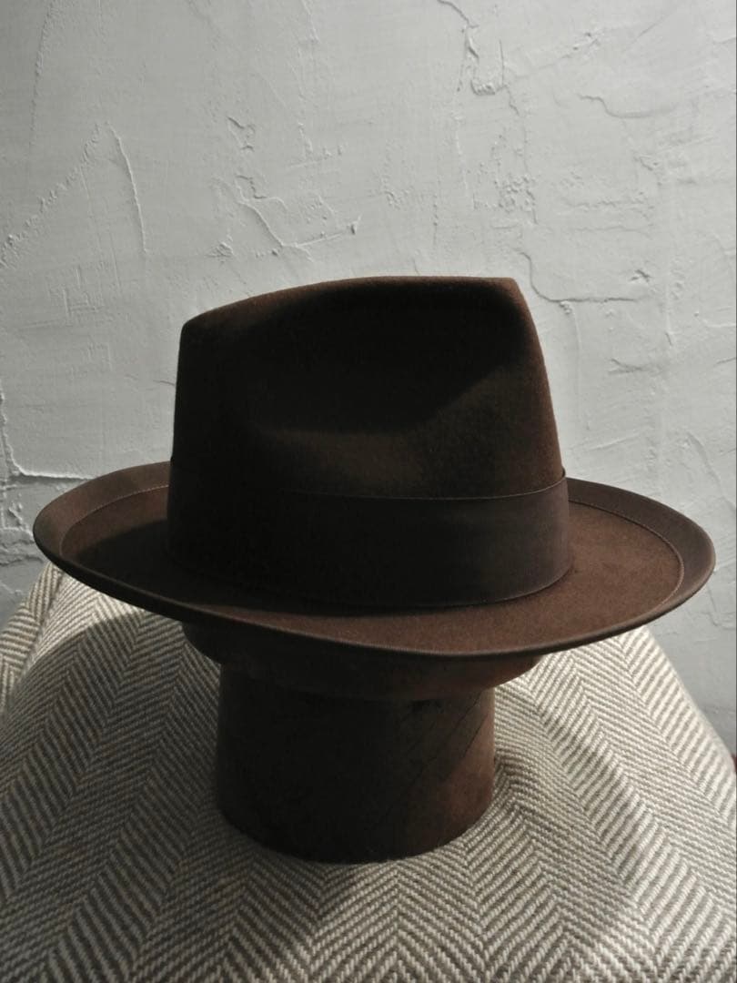 40s VINTAGE KNOX 7 1/4 ジョニーデップ ハット ブラウン