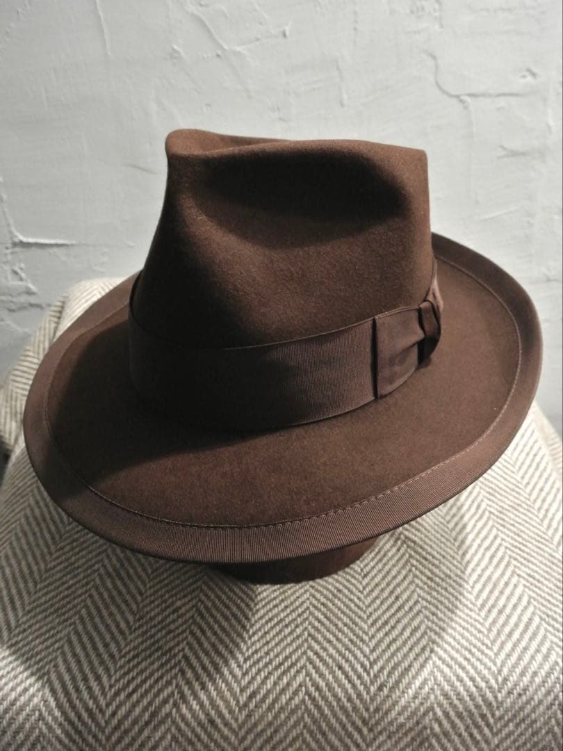 40s VINTAGE KNOX 7 1/4 ジョニーデップ ハット ブラウン