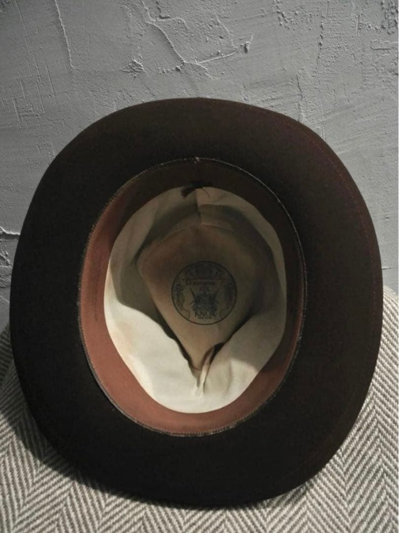 40s VINTAGE KNOX 7 1/4 ジョニーデップ ハット ブラウン