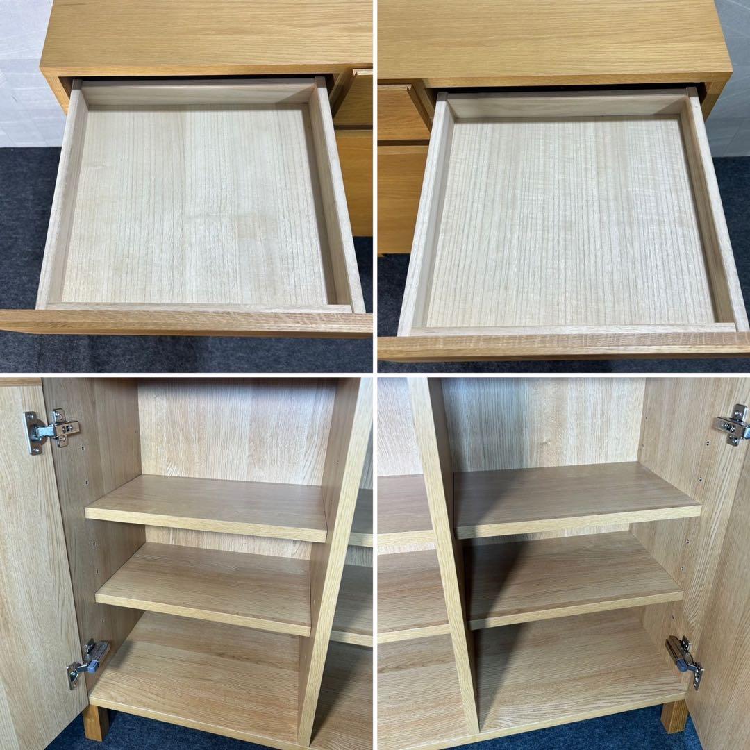 高野木工 キャビネット レッチェ90 収納 家具 ナチュラル モダン d3097