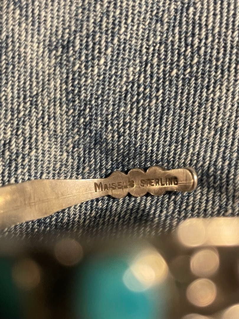 ターコイズ シルバー バングル　インディアンジュエリー