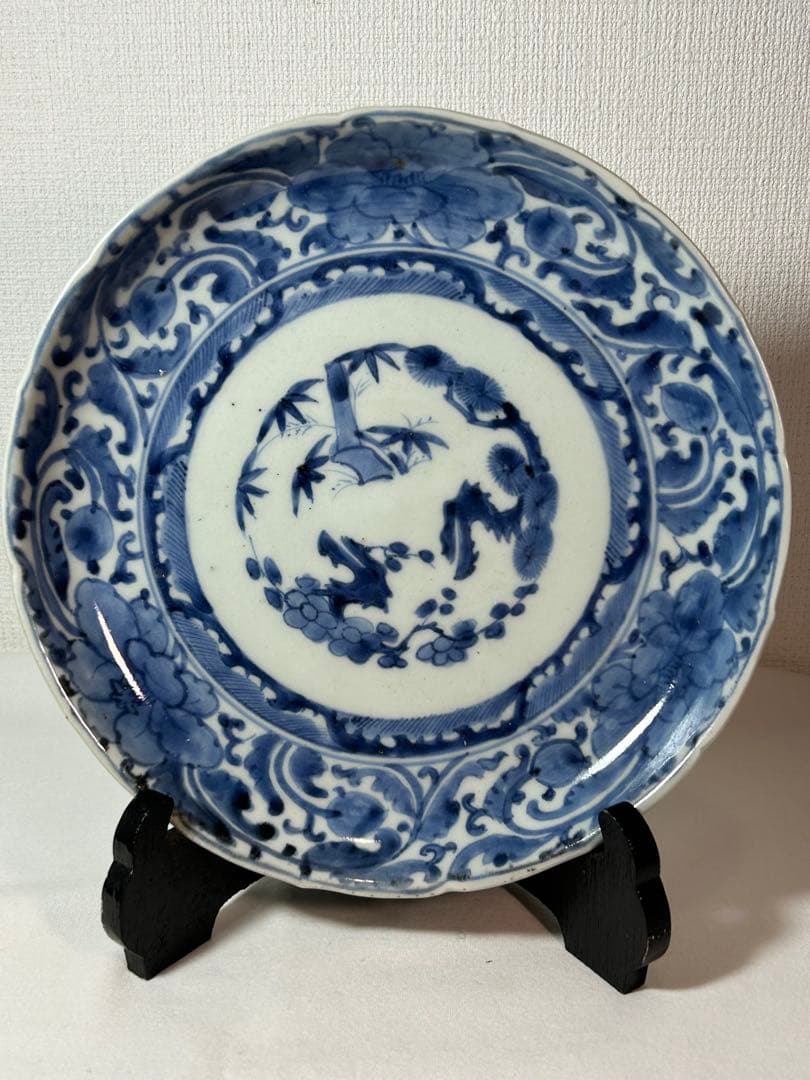 古伊万里染付　7寸皿 4枚