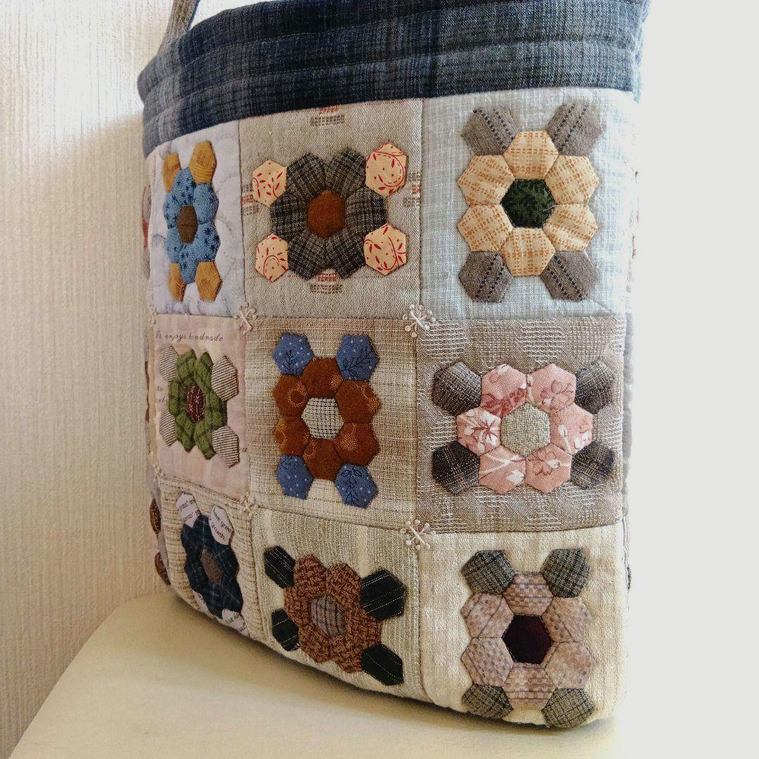 パッチワークキルトのトートバッグ(ハンドメイド)