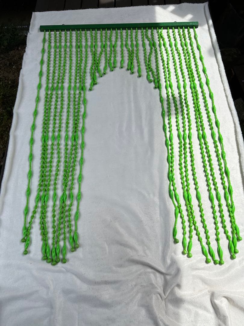 昭和レトロ　珠のれん　玉のれん　当時物　人気の緑　レトロ