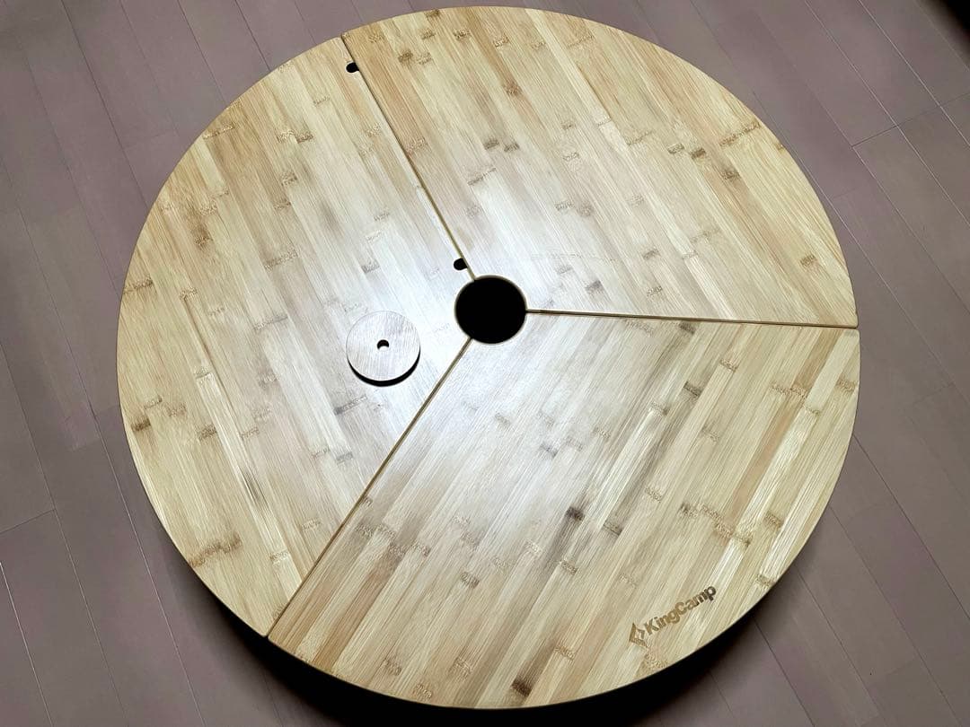 KingCamp BAMBOO 9595 アウトドアテーブル ナチュラル