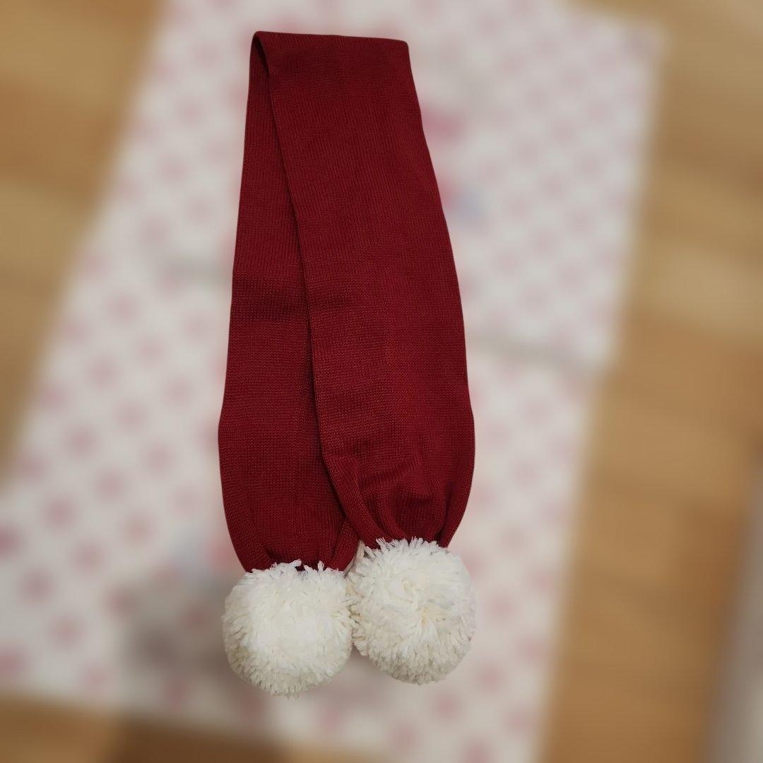 シャーリーテンプル赤いポンポンスカーフ ジンジャーブレッドマン