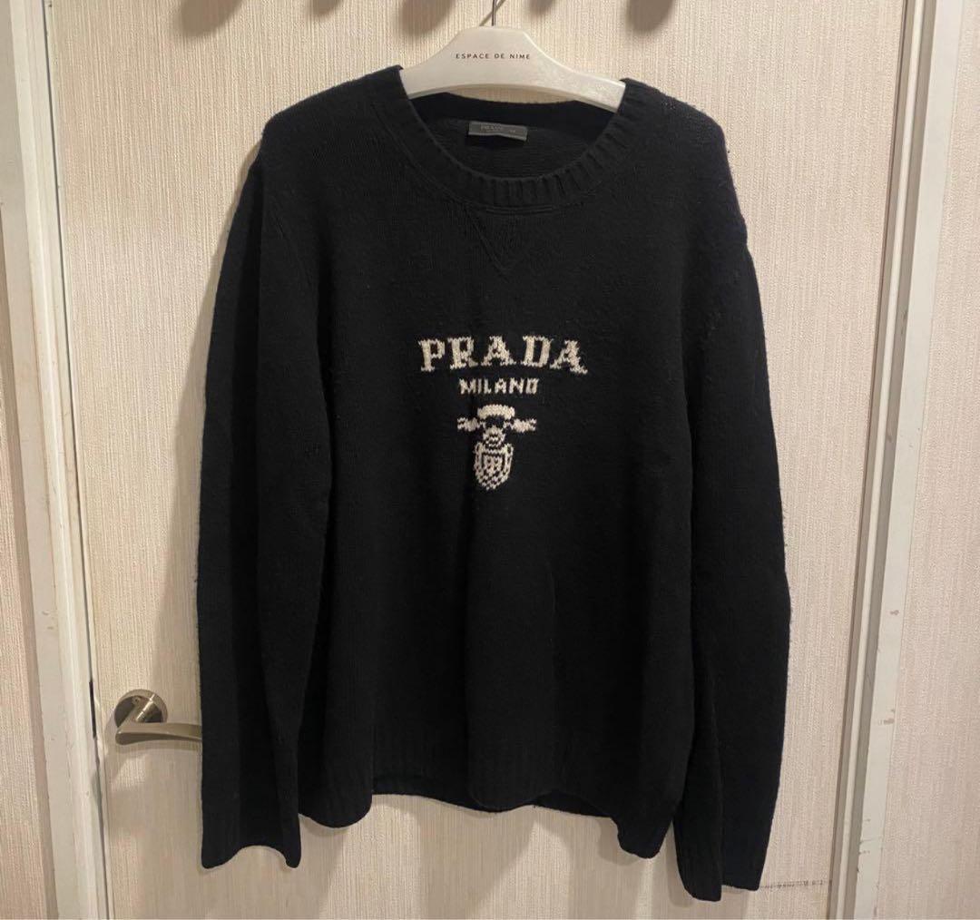 PRADA 黒 ニットセーター カシミヤ　サイズ54