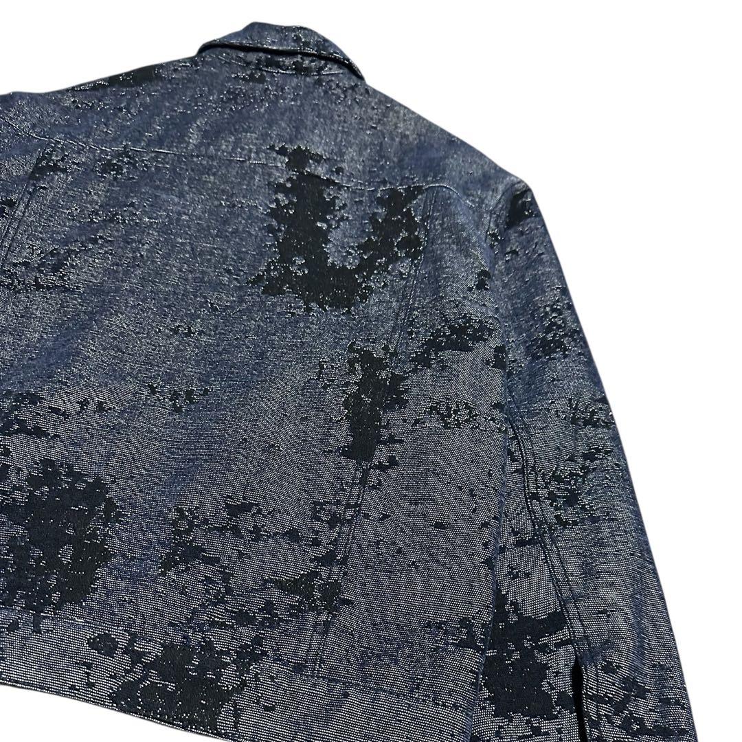 美品　ZARA ジャガード デニム セットアップ ジャケット パンツ 上下セット