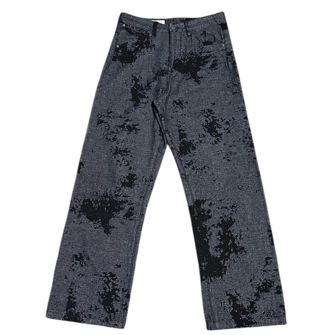 美品　ZARA ジャガード デニム セットアップ ジャケット パンツ 上下セット