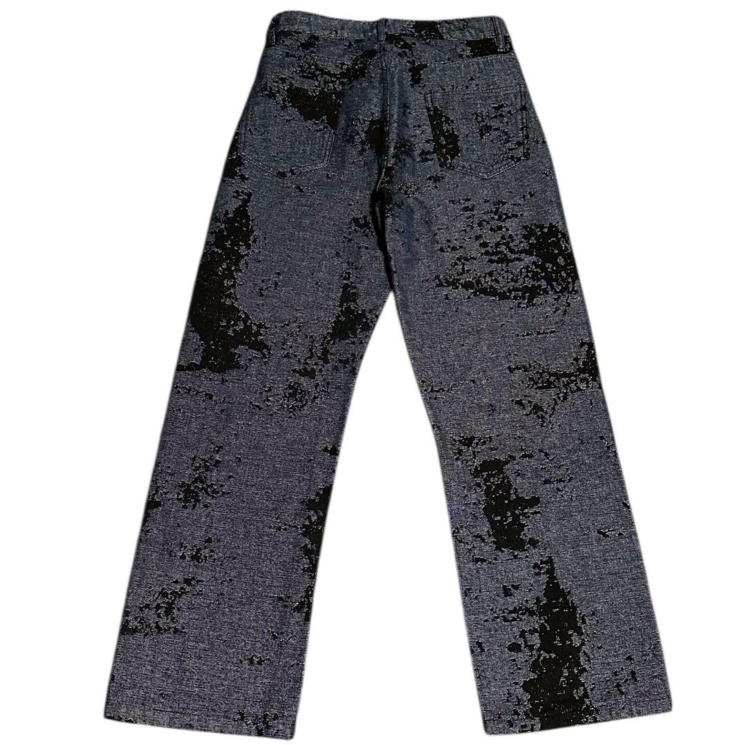 美品　ZARA ジャガード デニム セットアップ ジャケット パンツ 上下セット