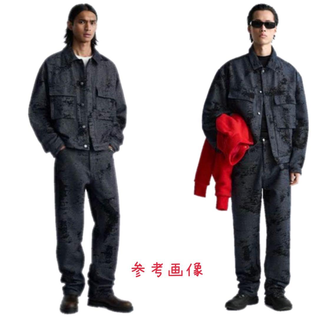 美品　ZARA ジャガード デニム セットアップ ジャケット パンツ 上下セット