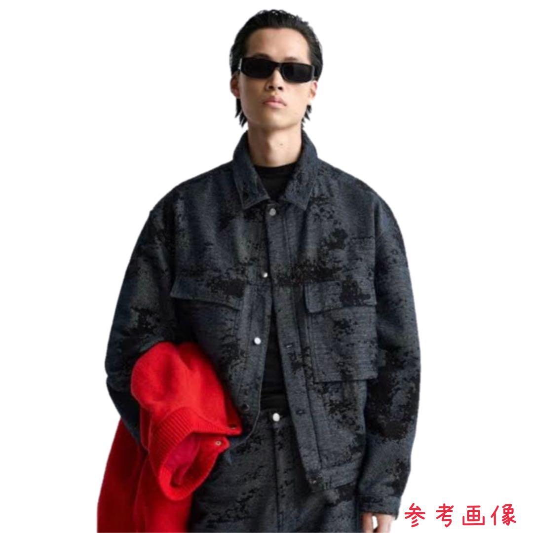 美品　ZARA ジャガード デニム セットアップ ジャケット パンツ 上下セット