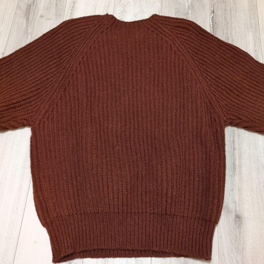 希少 80s ポロカントリー ラルフローレン リブニット セーター 茶 Lサイズ