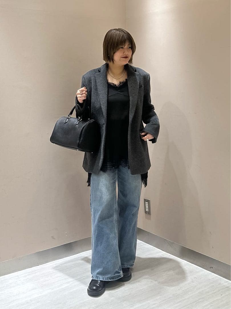 loungedress ラウンジドレス レースキャミ ブラック