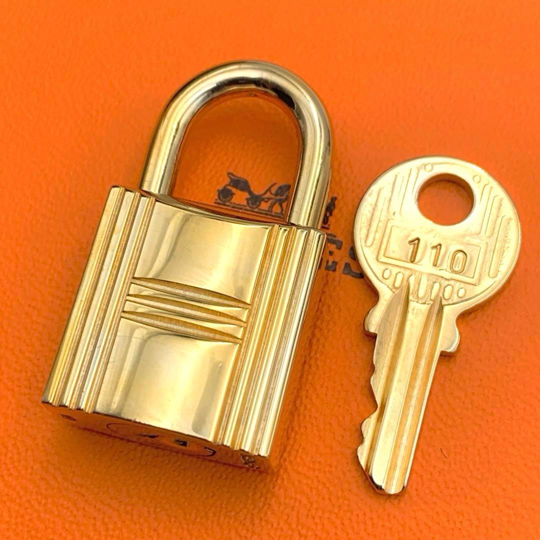 HERMES エルメス カデナ 110番 ゴールド 24Kメッキ 鍵付き 南京錠