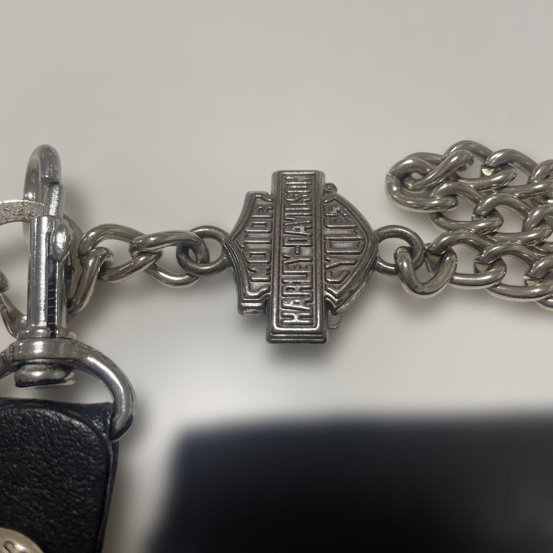 Harley-Davidson レザー ウォレットチェーン　刺繍