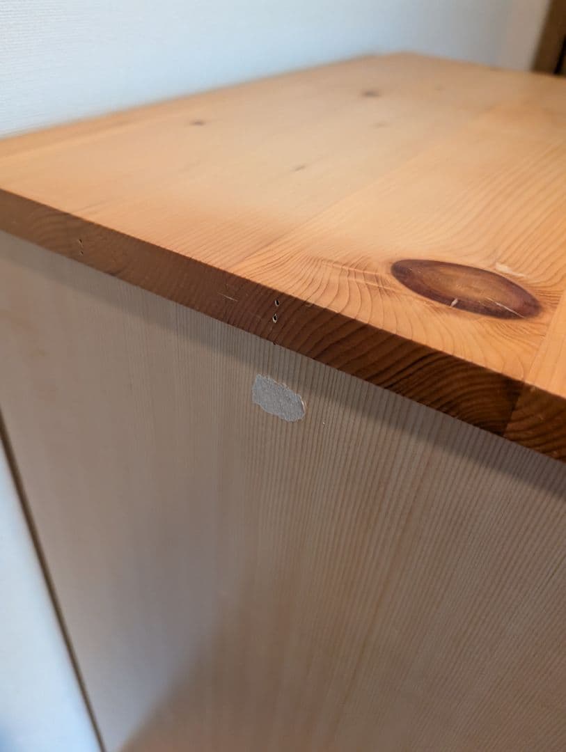 《送料込》無印良品 パイン材チェスト4段 木製家具 タンス 衣類収納 廃盤品