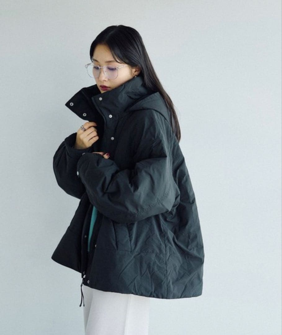 レプシィムLEPSIM エアサーマル2wayショートコート　ブラック