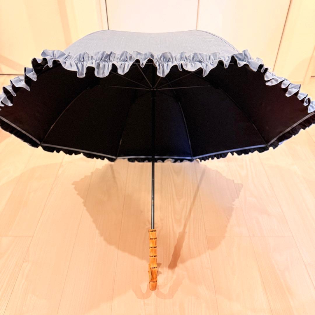 未使用 サンバリア100 長傘 Mサイズ フリル フロスト