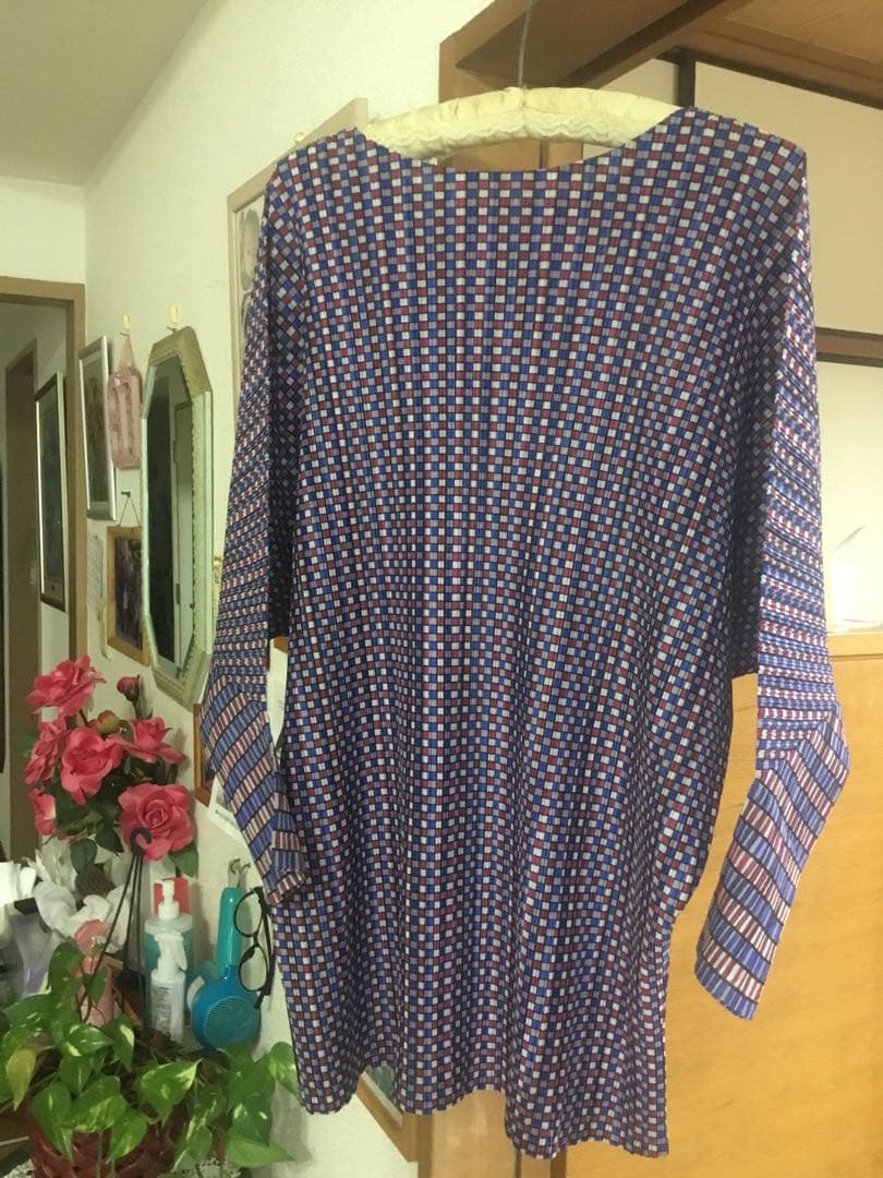 最終価格です❗️プリーツプリーズ　紫系チュニック