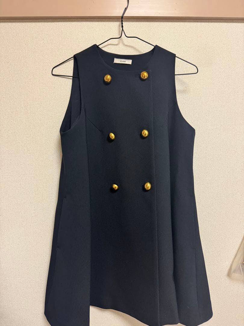 トップス CLANE DOUBLE BUTTON FLARE TOPS