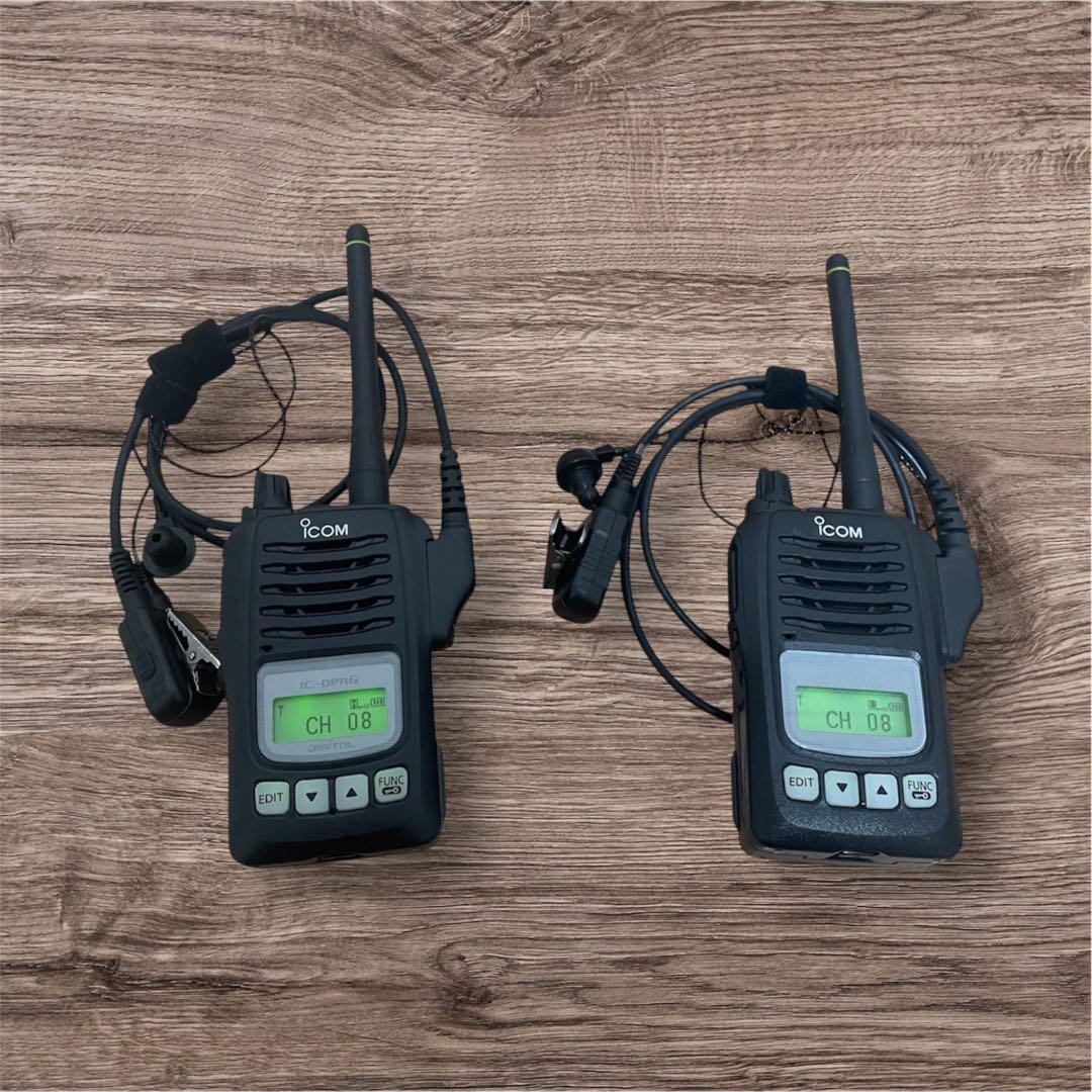 【美品・2台セット】アイコムDPR6 デジタル無線機 充電器・イヤホンマイク付き