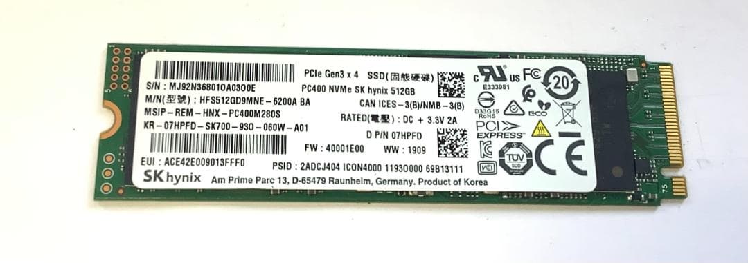 ③-WA512-SKhynix NVMe 512GB SSD 1点
