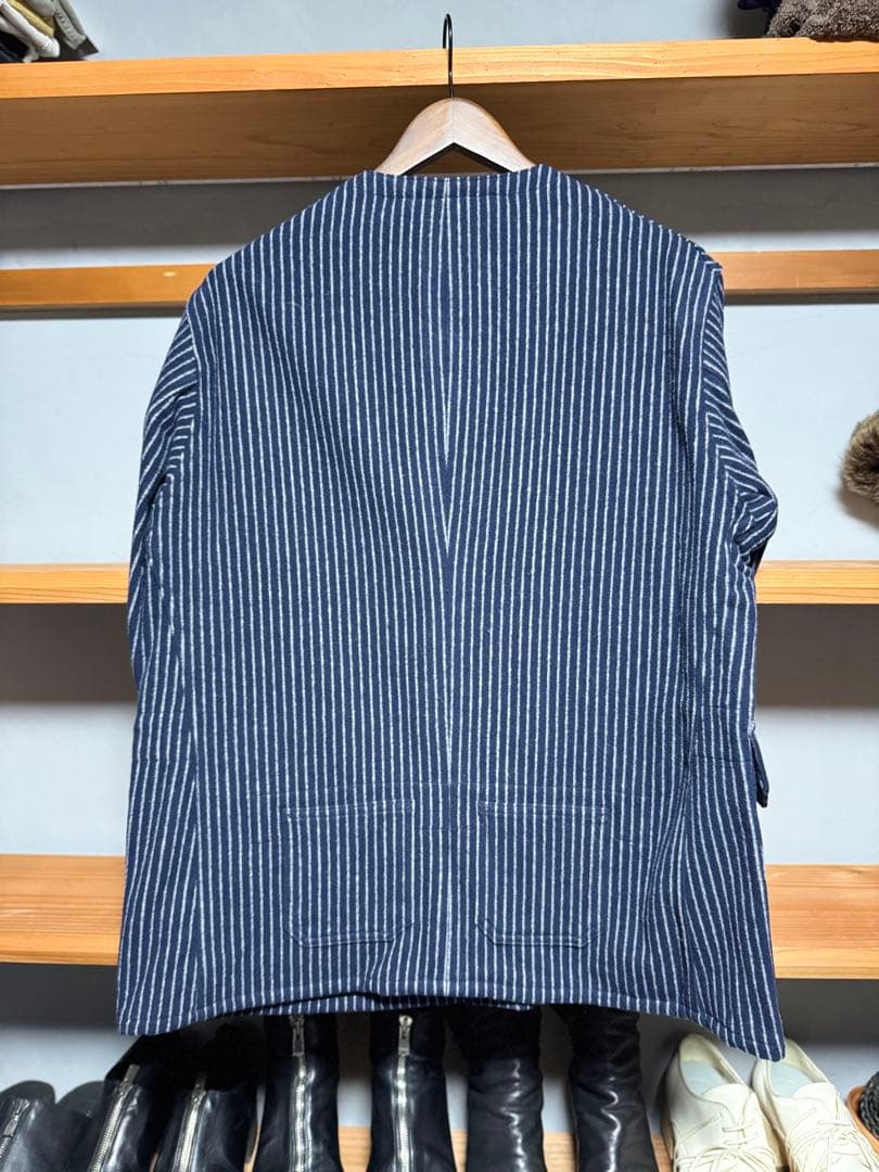 【極美品】Nigel Cabournフレンチワークジャケットウールヒッコリー48